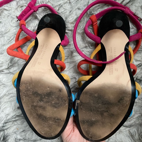 Zara woman rainbow heels size 37 - Picture 6 of 6
